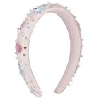 Girls Pink Flower Sequin Headband, 1, hi-res