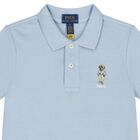 Boys Blue Logo Polo Shirt, 1, hi-res