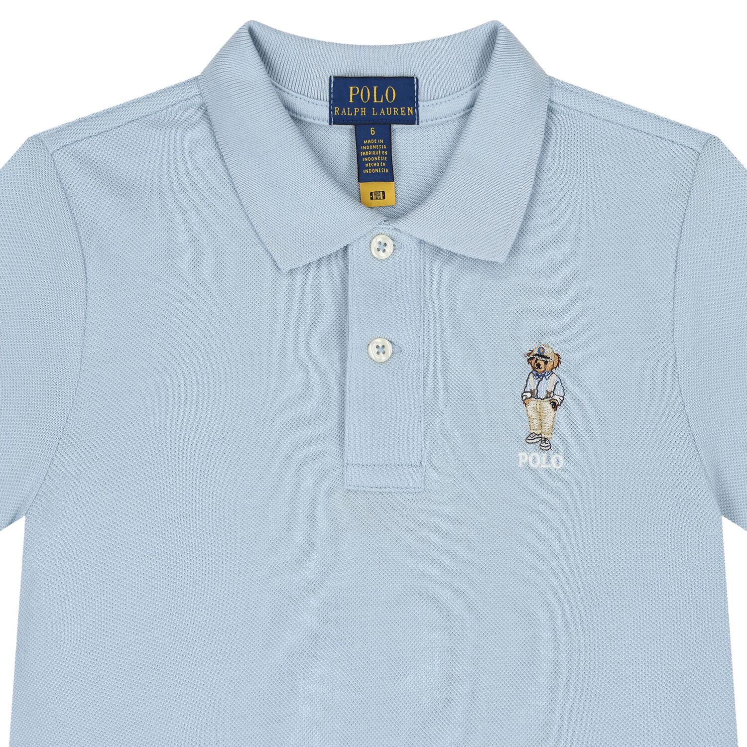 Boys Blue Logo Polo Shirt, 1, hi-res
