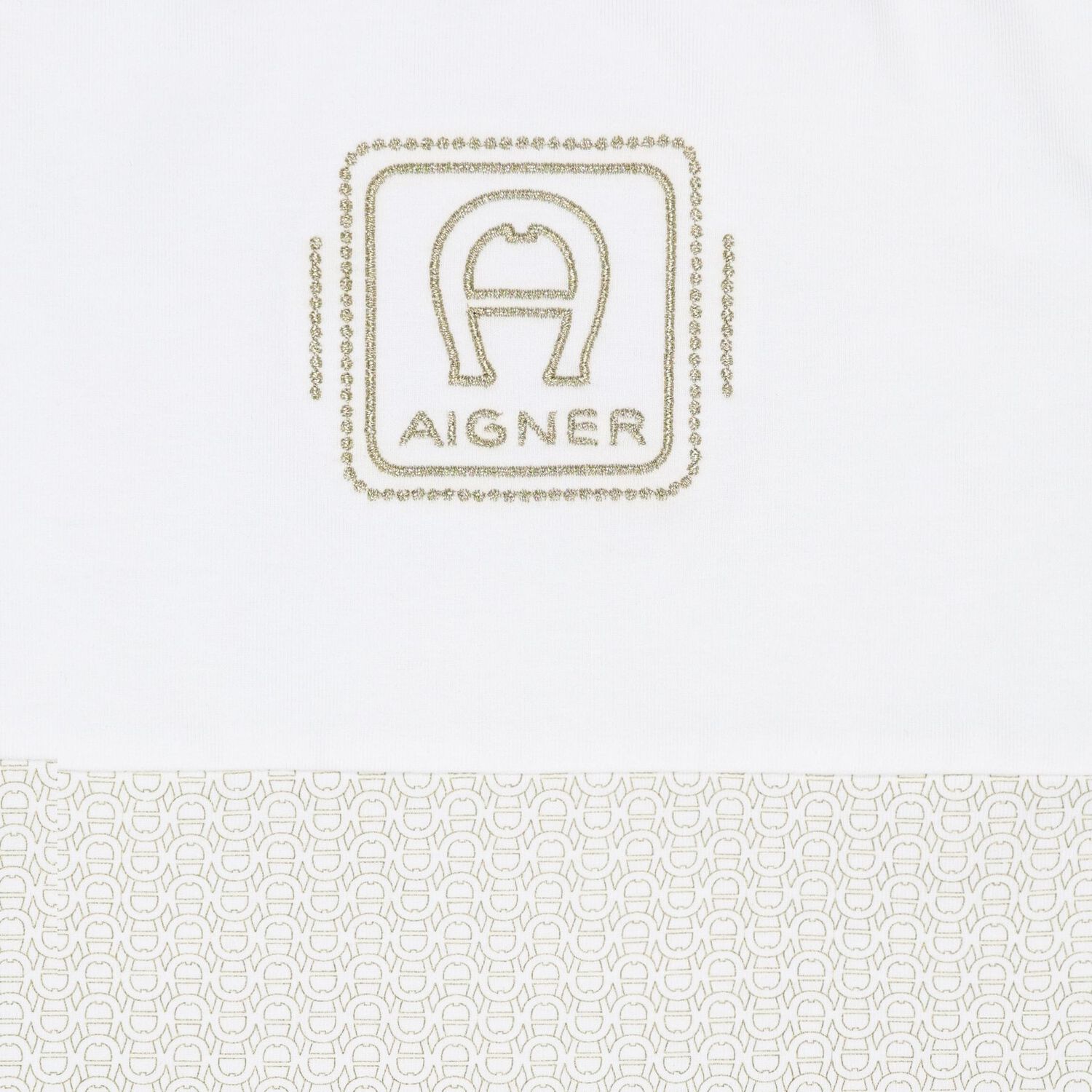Ivory & Gold Logo Baby Blanket, 1, hi-res