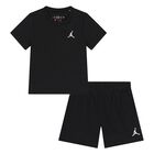 Younger Black Jordan Logo Shorts Set, 1, hi-res