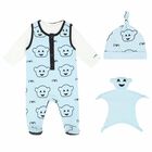 Baby Boys Blue & White Four Piece Gift Set, 1, hi-res