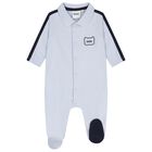 Baby Boys Blue Logo Babygrow, 2, hi-res