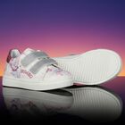 Girls Pink & White Disney Trainers, 1, hi-res