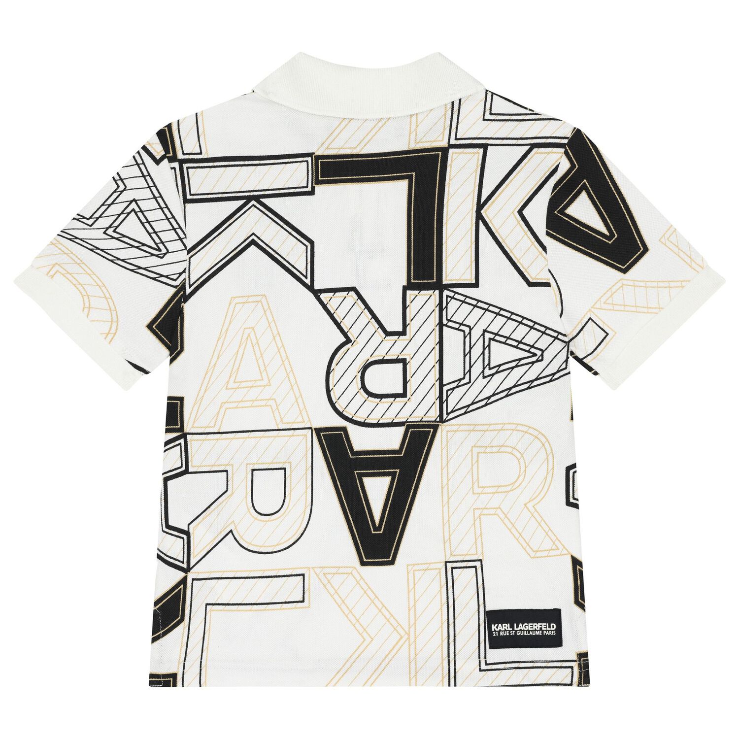 تيشيرت أولاد بولو بالشعار باللون الأبيض, 1, hi-res