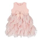 Baby Girls Pink Tulle Ruffles Dress, 1, hi-res