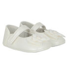 Baby Girls Ivory Flower Pre-Walker Shoes, 2, hi-res