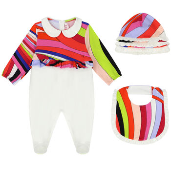 Baby Girls Multi-Coloured Iride Babygrow Set