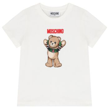 Ivory Christmas Teddy Bear Logo T-Shirt