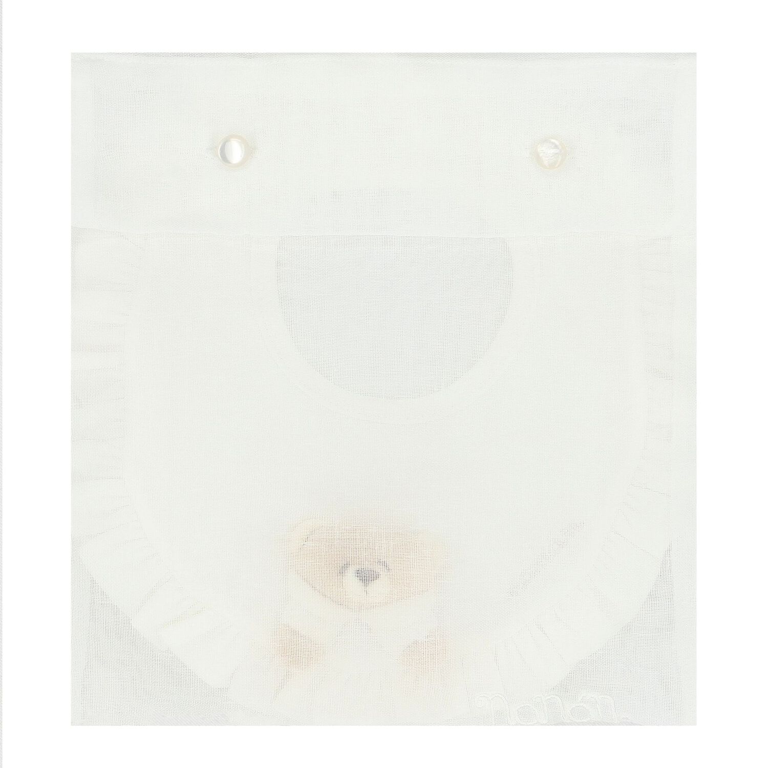White Teddy Bear Baby Bib, 1, hi-res
