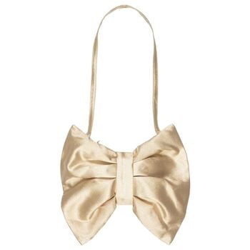 Girls Gold Bow Handbag