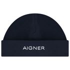 Baby Boys White & Navy Blue Babygrow Set, 1, hi-res