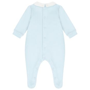 Baby Boys Blue & White Babygrow