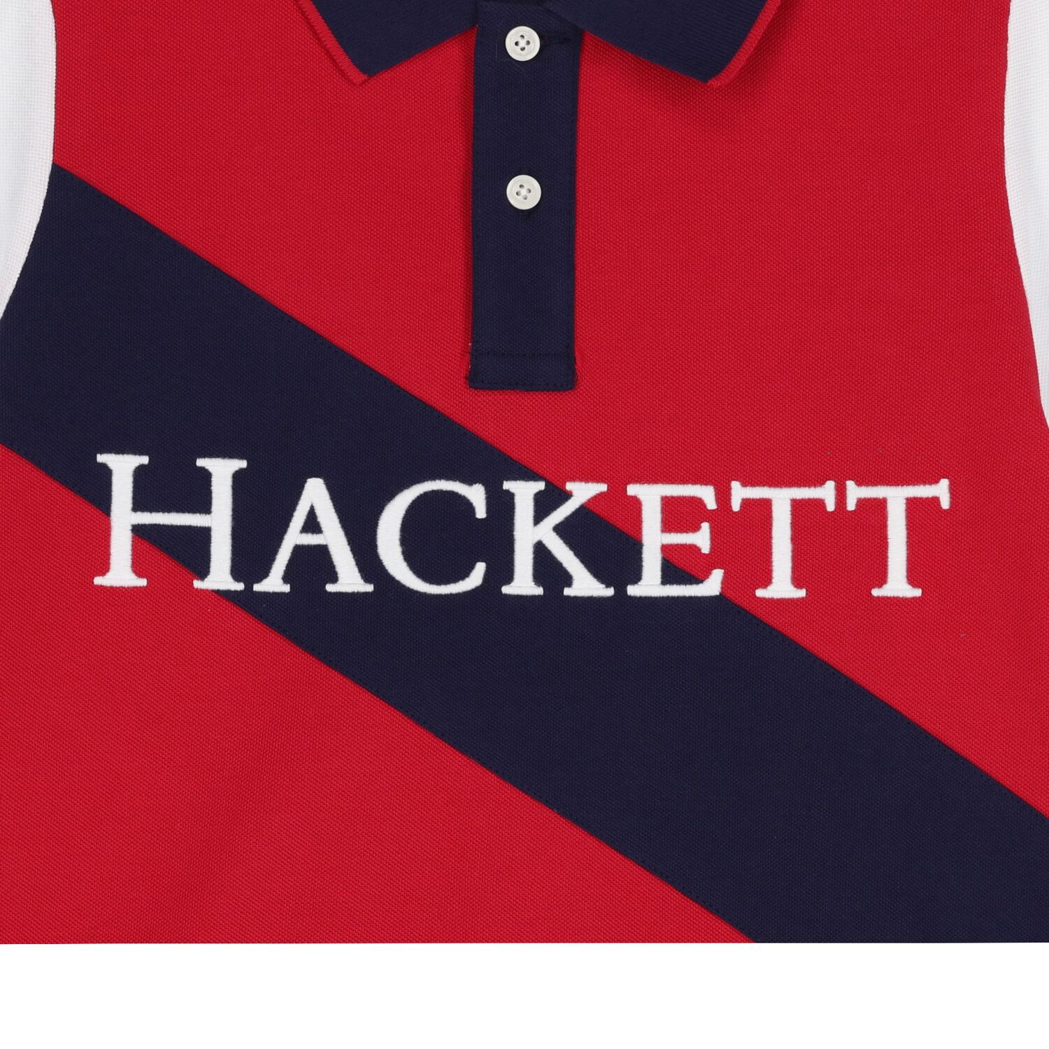 Boys Red & Navy Blue Logo Polo Shirt, 1, hi-res image number null