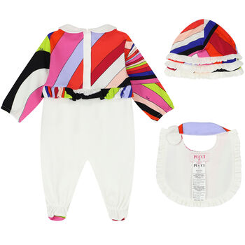 Baby Girls Multi-Coloured Iride Babygrow Set