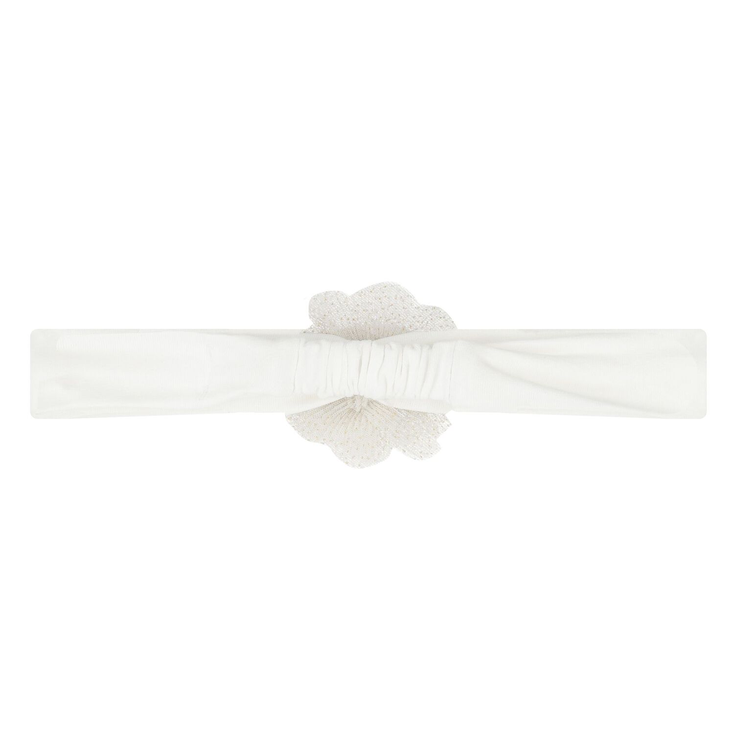 طقم فستان بودي سوت  ورابطة رأس  باللون الأبيض للبنات, 2, hi-res