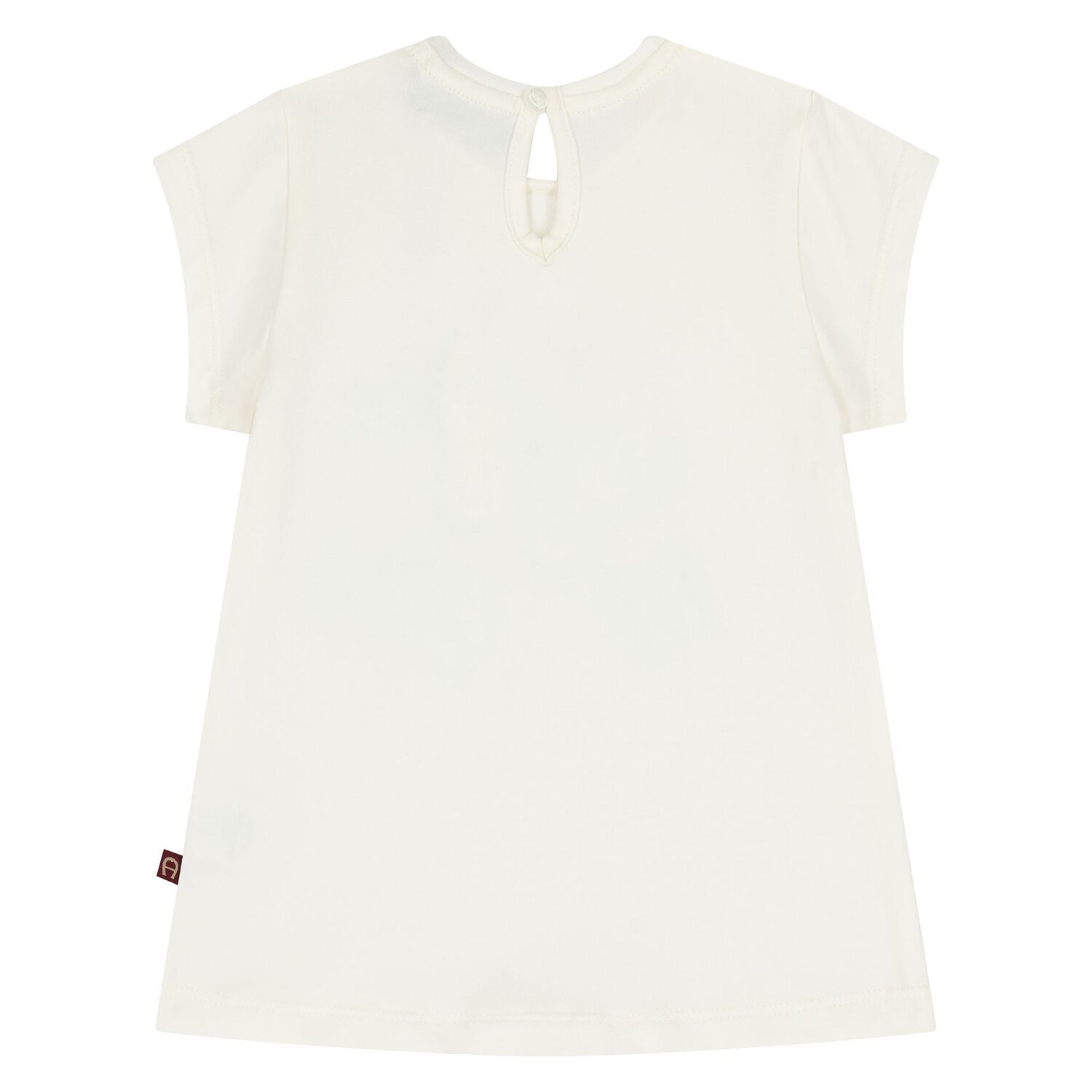 تيشيرت بنات بالشعار الفراشة باللون العاجي, 1, hi-res