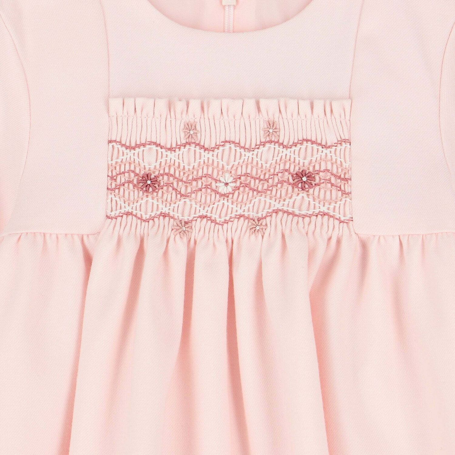 Baby Girls Pink Embroidered Dress, 1, hi-res image number null