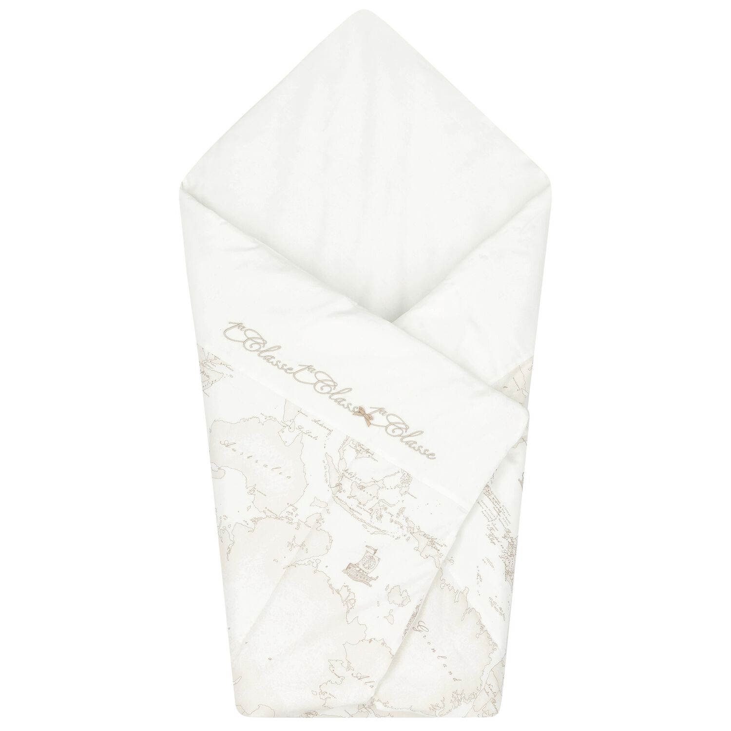 Ivory & Beige Geo Map Baby Blanket, 1, hi-res image number null