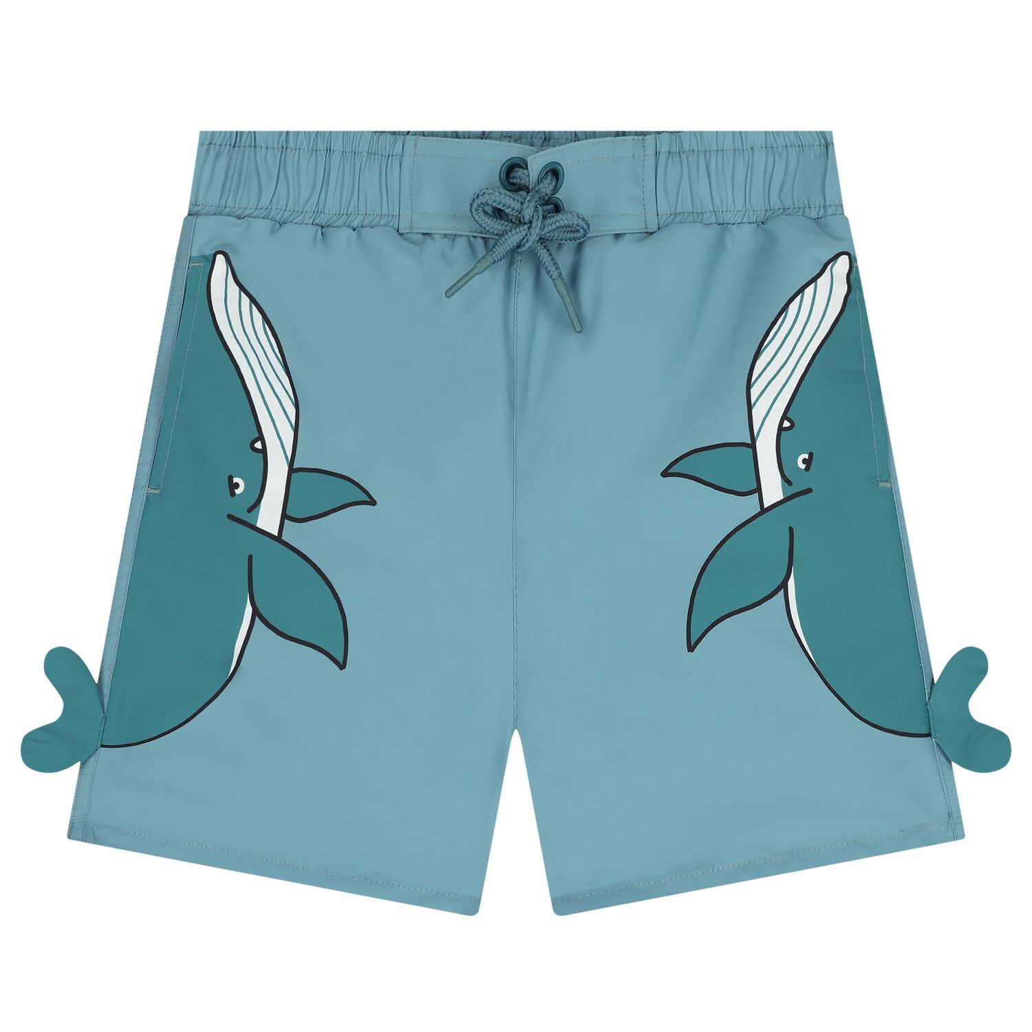 Boys Blue Whale Swim Shorts, 1, hi-res