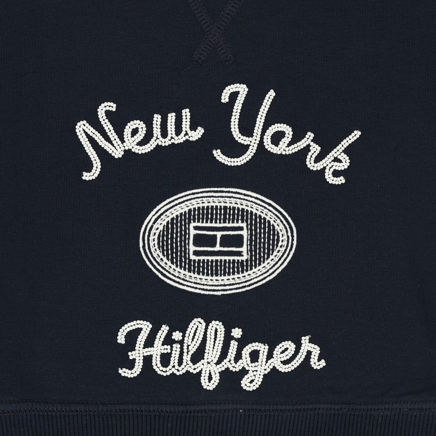 سويتشيرت بنات بالشعار باللون الكحلي, 1, hi-res image number null