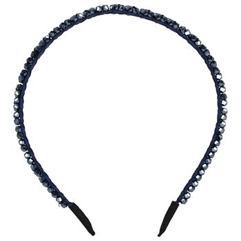 Girls Blue Diamante Headband
