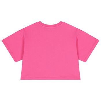 تيشيرت بنات بالشعار تيدى بير باللون الوردى 