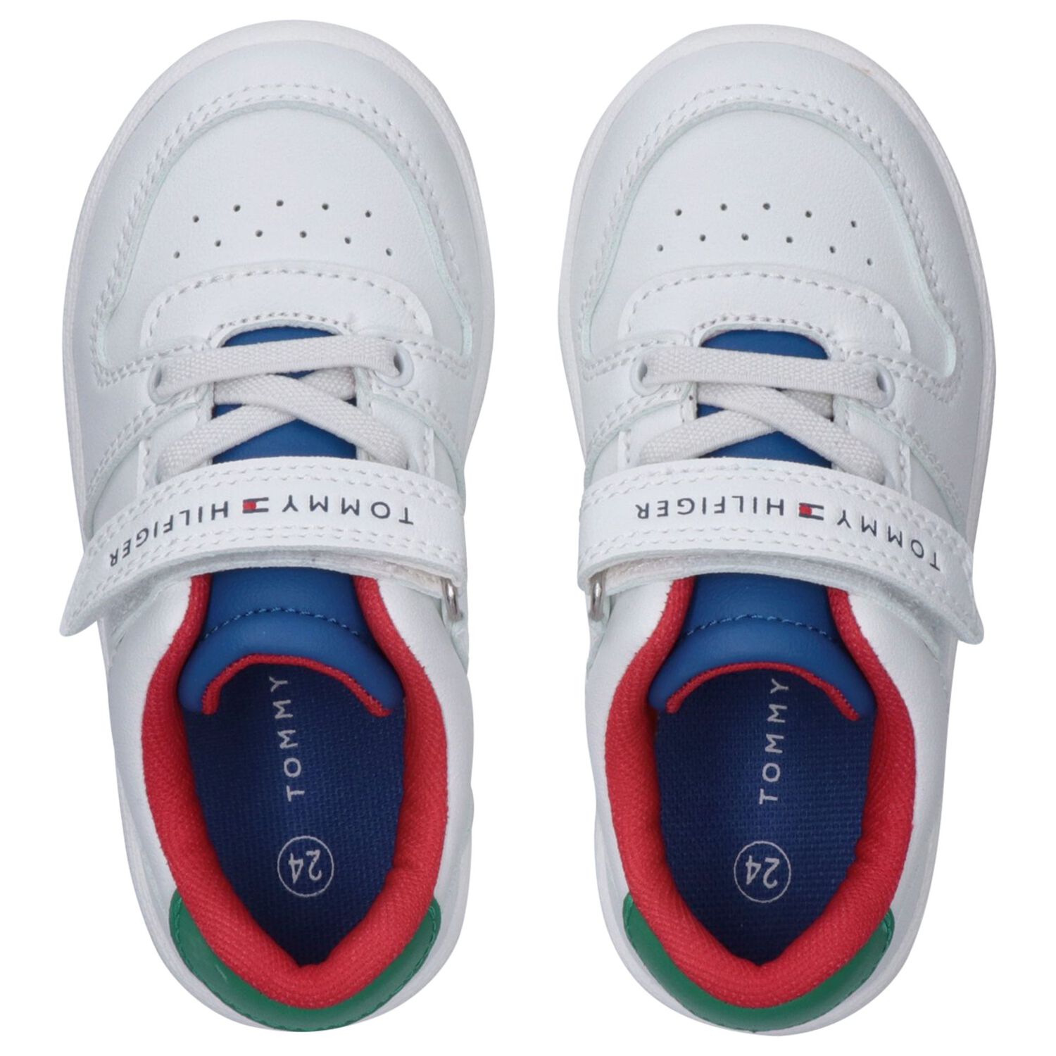 Boys White Logo Trainers, 1, hi-res