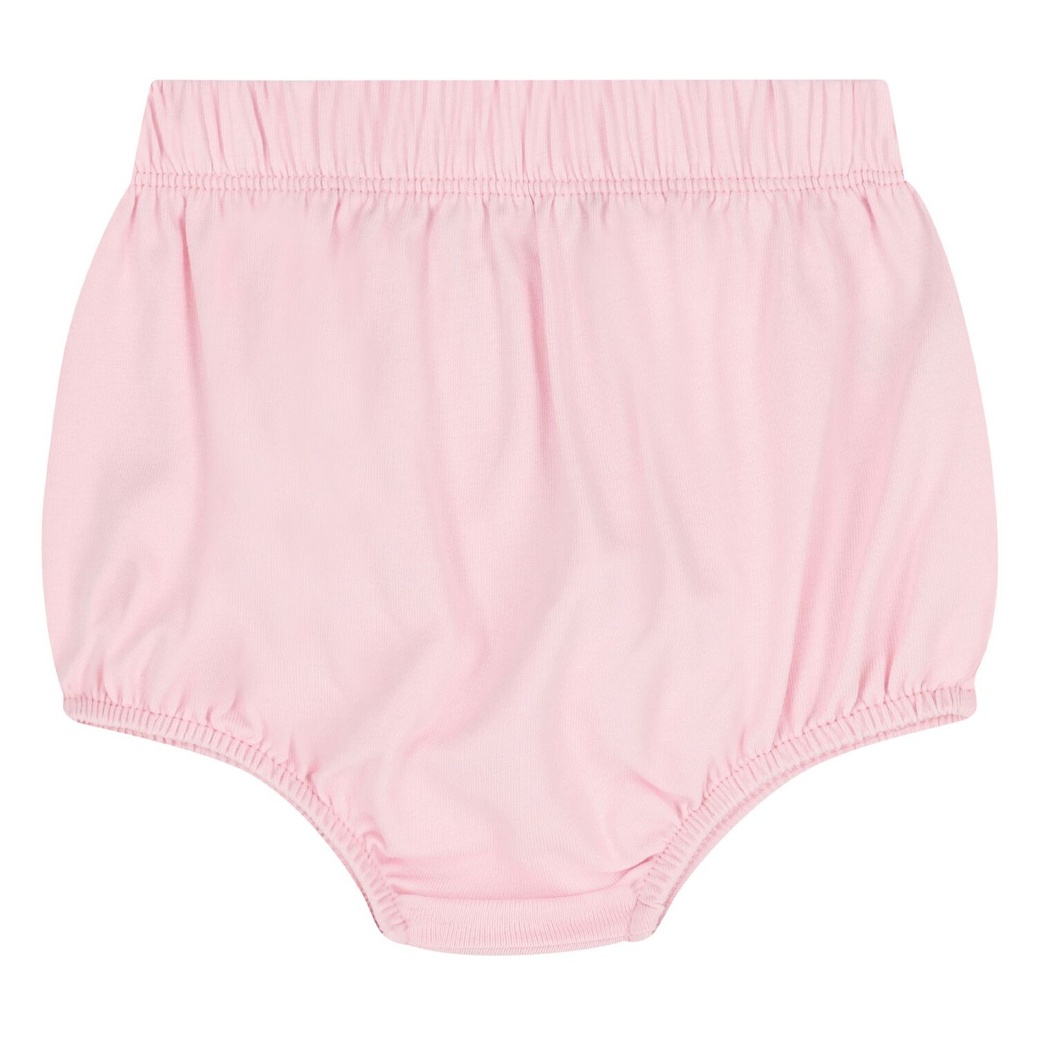 طقم فستان وردي وأبيض بشعار للبنات الصغيرات, 1, hi-res