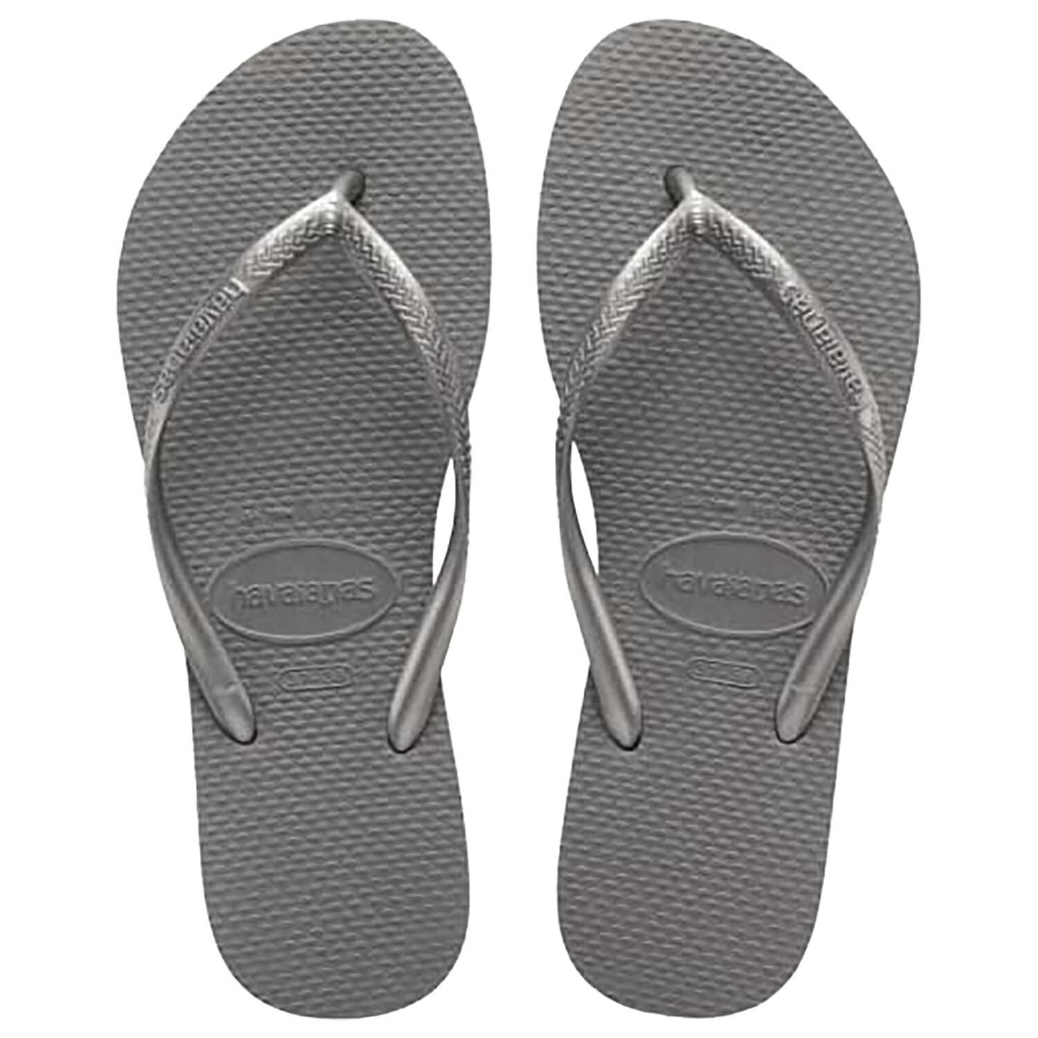 Girls Grey Logo Flip Flops, 1, hi-res