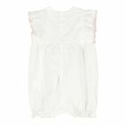 Baby Girls White Romper, 1, hi-res