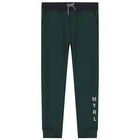 Boys Navy & Green Logo Tracksuit, 1, hi-res