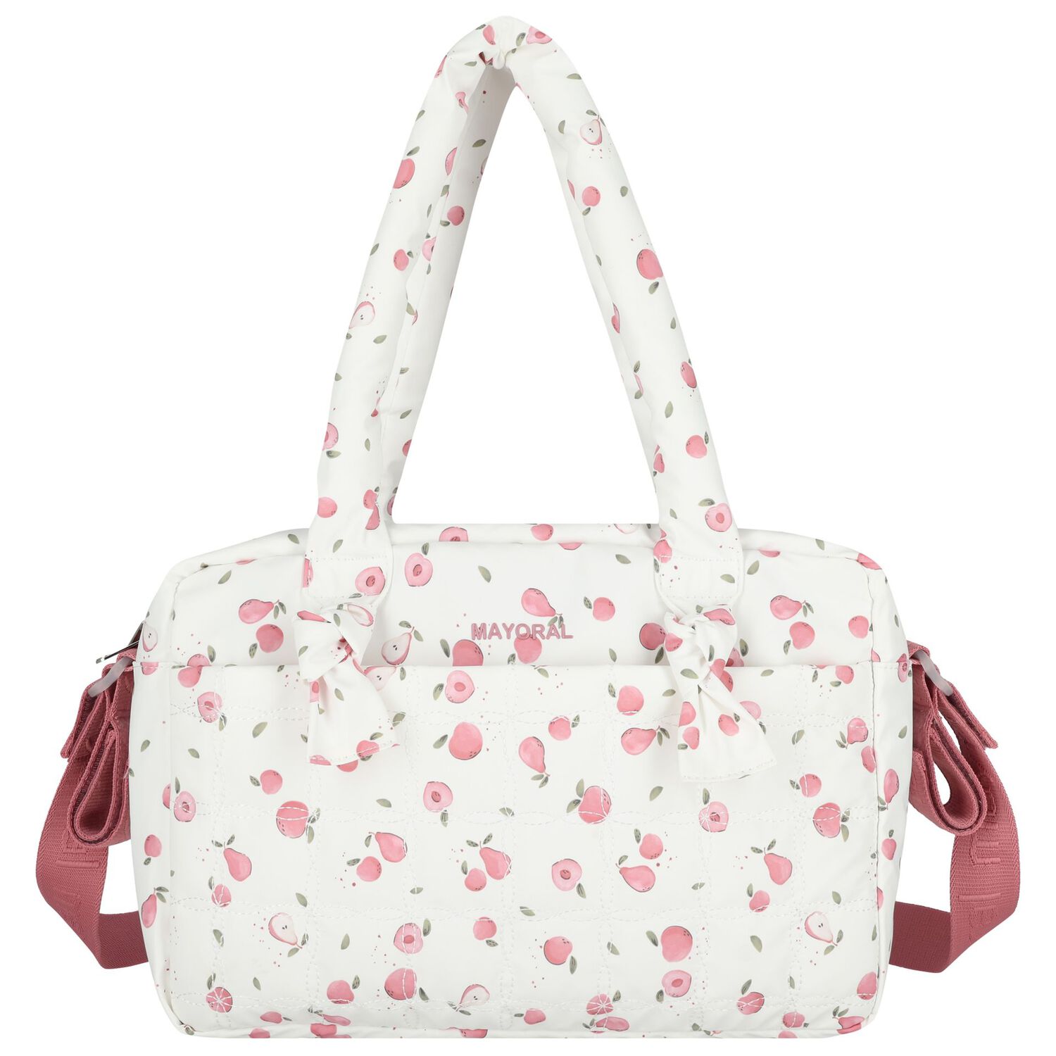 Baby Girls White & Pink Waterproof Baby Changing Bag, 2, hi-res