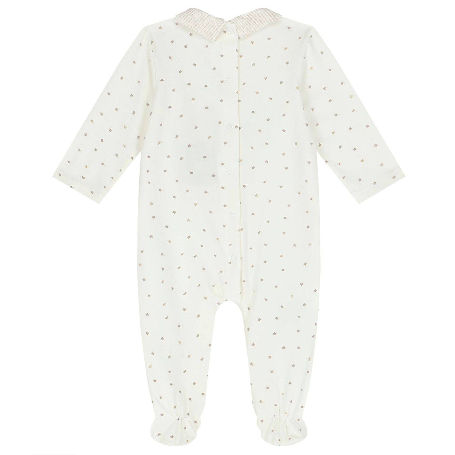 Baby Boys White & Beige Babygrows ( 2-Pack ), 2, hi-res