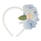 Girls White Floral Headband, 1, hi-res