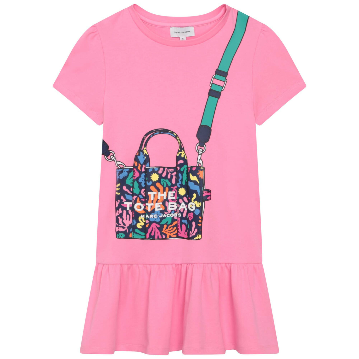 Girls Pink Logo Bag Dress, 2, hi-res