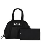 Black Logo Baby Changing Bag, 1, hi-res