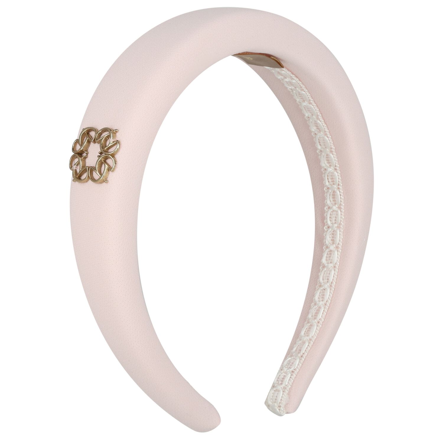 Girls Pink Logo Crepe Headband, 2, hi-res