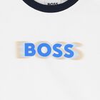 Younger Boys White Logo T-Shirt, 1, hi-res