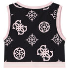 Girls Black & Pink Logo Top, 1, hi-res