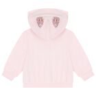 Younger Girls Pink Sequin Hooded Zip Up Top, 1, hi-res