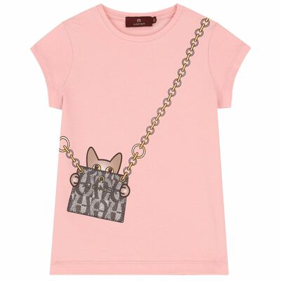 Girls Pink Bag T-Shirt