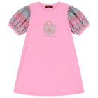 Girls Pink Logo Bag Dress, 2, hi-res
