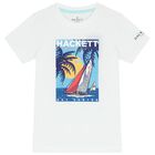 Boys White Logo T-Shirt, 1, hi-res