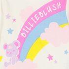 Younger Girls Ivory Glitter Logo Long Sleeve Top, 1, hi-res