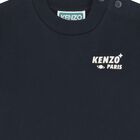 Younger Boys Navy Blue Tiger Logo Sweatshirt, 1, hi-res