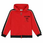 Boys Red Logo Zip Up Top, 1, hi-res