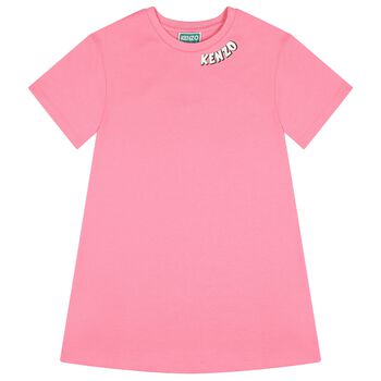 Girls Pink Tiger Logo Dress