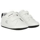 White Logo Baby Pre Walker Shoes, 1, hi-res