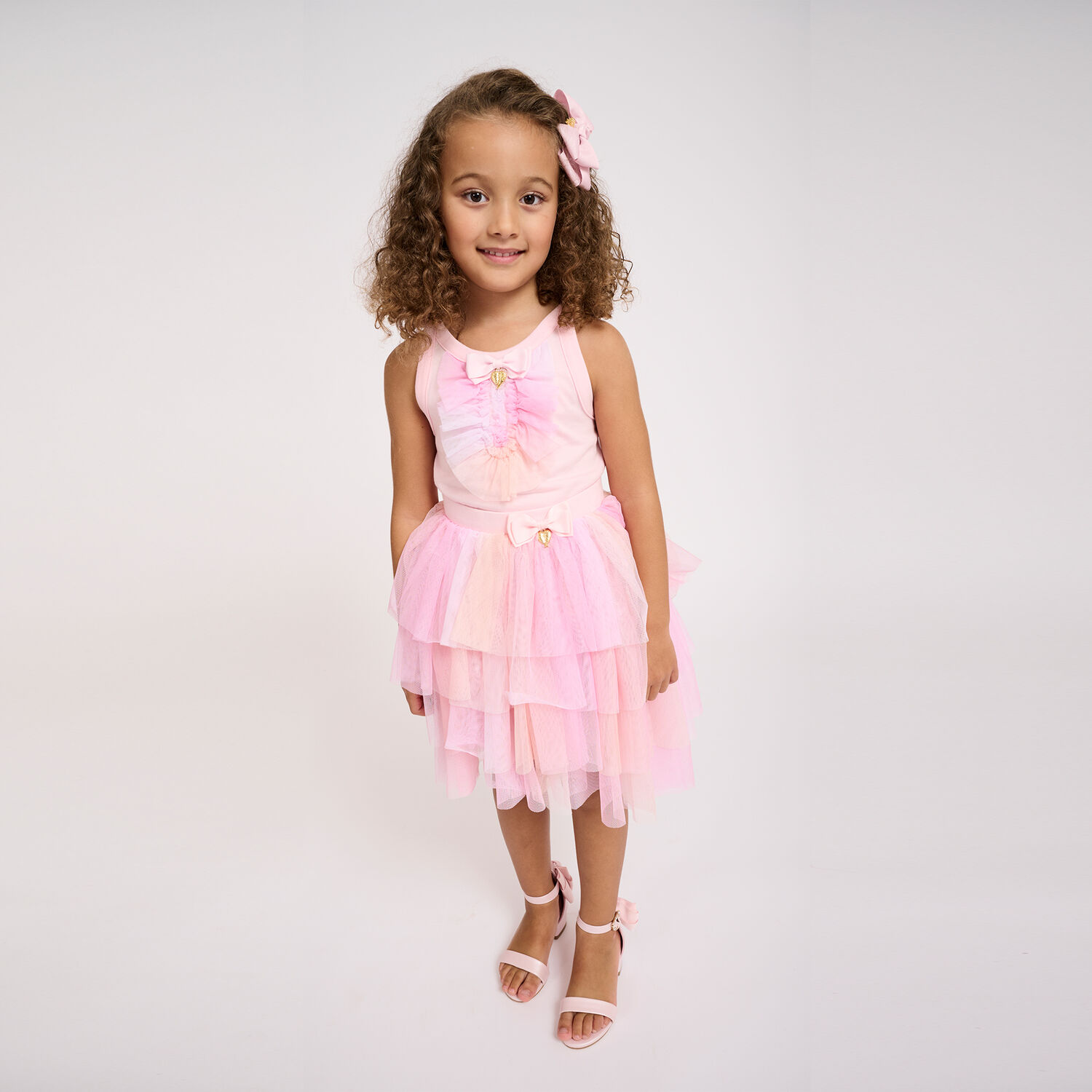 Girls Pink Ombre Tulle Skirt, 1, hi-res image number null